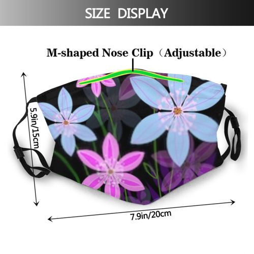 yanfind Abstract Garden Picture Cute Colorful Design Space Sweet Scrapbook Scraping Fun Creative Dust Washable Reusable Filter and Reusable Mouth Warm Windproof Cotton Face