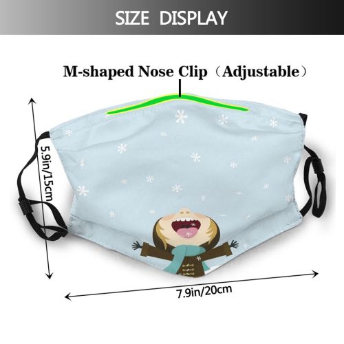 yanfind Phrase Concept Frost Girl Arms Hood Garment Season Child Field Glove Playful Dust Washable Reusable Filter and Reusable Mouth Warm Windproof Cotton Face