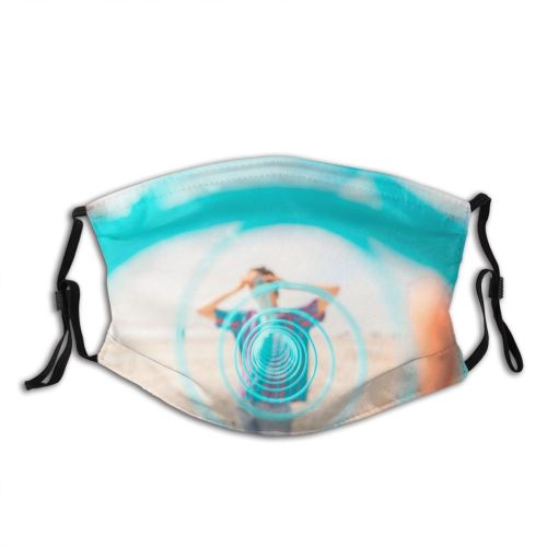yanfind Idyllic Perspective Coast Shore Vacation Faceless Unrecognizable Journey Anonymous Traveler Summertime Touch Dust Washable Reusable Filter and Reusable Mouth Warm Windproof Cotton Face
