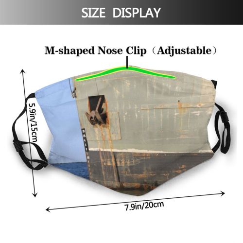 yanfind Chain Shipping Nautical Transportation Bow Ship Freight Container Cargo Harbor Ship's Outdoors Dust Washable Reusable Filter and Reusable Mouth Warm Windproof Cotton Face