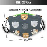 yanfind Abstract Isolated Little Cat Kitty Cute Seamless Kid Child Baby Design Sweet Dust Washable Reusable Filter and Reusable Mouth Warm Windproof Cotton Face