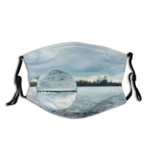 yanfind Ice Europe Denmark Upside Frozen Glass Foreground Focus Sky Ball Cloud Reflection Dust Washable Reusable Filter and Reusable Mouth Warm Windproof Cotton Face