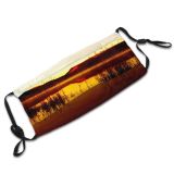 yanfind Wales Sunset Reservoir Landscape Lake Sky Reflection Horizon Sunrise Morning Natural Evening Dust Washable Reusable Filter and Reusable Mouth Warm Windproof Cotton Face