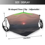 yanfind Carpathian Beautiful Season Spring Haze Vivid Peak Sky Highland Morning Scenery Travel Dust Washable Reusable Filter and Reusable Mouth Warm Windproof Cotton Face