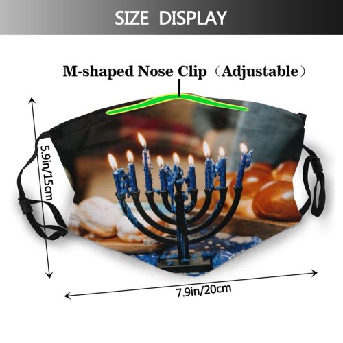 yanfind Jewish Holder Challah Kosher Melting Tradition Traditional Modern Shabbat Lighted Culture Candle Dust Washable Reusable Filter and Reusable Mouth Warm Windproof Cotton Face