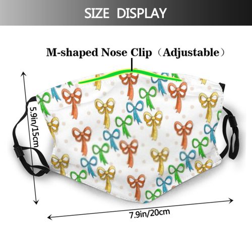 yanfind Abstract Isolated Elegant Decor Fashion Polka Cute Seamless Colorful Dots Ornamental Vintage Dust Washable Reusable Filter and Reusable Mouth Warm Windproof Cotton Face