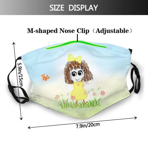 yanfind Butterfly Smile Young Cute Sky June Dress Pearls Summer Flowers Lady Jewelry Dust Washable Reusable Filter and Reusable Mouth Warm Windproof Cotton Face