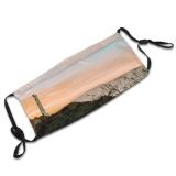 yanfind Idyllic Sunset Rough Evening Beacon Mountain Twilight Highland Sea Silent Route Direction Dust Washable Reusable Filter and Reusable Mouth Warm Windproof Cotton Face