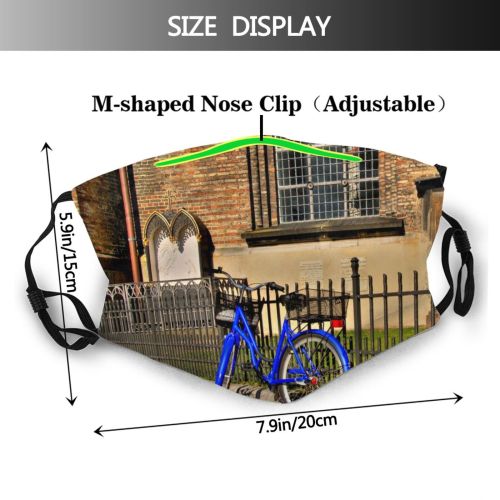 yanfind HDR Fork Vehicle Brick Church Fence Wheel Street City Wall Bike Cityscape Dust Washable Reusable Filter and Reusable Mouth Warm Windproof Cotton Face