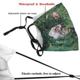 yanfind  Spring Flower Garden Flora Blooming Gardening Leafs Plant Rose Macro Leaves Dust Washable Reusable Filter and Reusable Mouth Warm Windproof Cotton Face