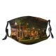 yanfind Lamps Town Exterior Evening Night Sight Road Lamp Tourism Urban Facade Grass Dust Washable Reusable Filter and Reusable Mouth Warm Windproof Cotton Face