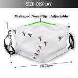 yanfind Geese Birds Winter Migration Flying Flock Bird Bird Flight Goose Beak Dust Washable Reusable Filter and Reusable Mouth Warm Windproof Cotton Face