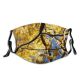 yanfind Leafs Deciduous Woody Golden Leaf Plant Spring Twig Tree Tree Branch Plant Dust Washable Reusable Filter and Reusable Mouth Warm Windproof Cotton Face