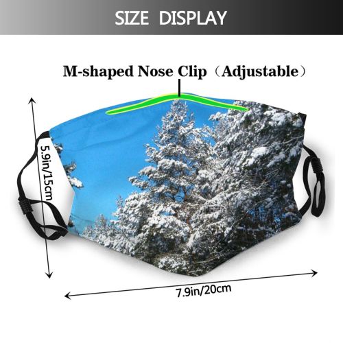 yanfind Winter Winter Plant Ice Rock Snow Art Tree Sulpture Sculpture Slug Snail Dust Washable Reusable Filter and Reusable Mouth Warm Windproof Cotton Face