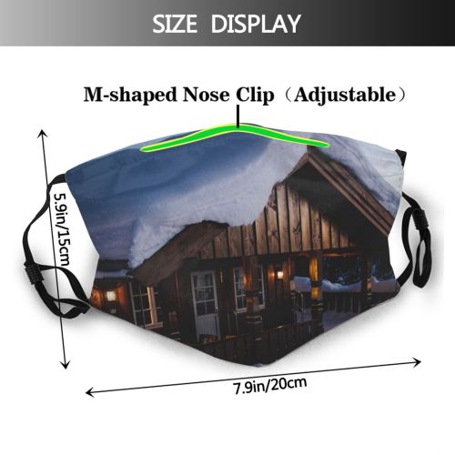 yanfind Ice Frost Frosty Snowy Icy Clouds Frozen Capped Winter Windows Snow Outdoors Dust Washable Reusable Filter and Reusable Mouth Warm Windproof Cotton Face