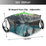 yanfind Ice Glacier Lake Daylight Reflections Frosty Mountain Forest Daytime Peaks Altitude High Dust Washable Reusable Filter and Reusable Mouth Warm Windproof Cotton Face