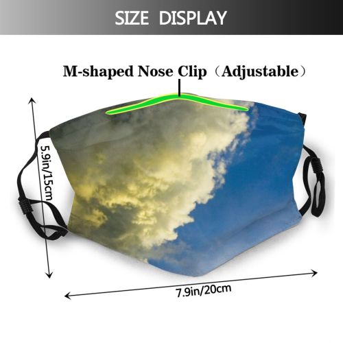 yanfind Night Sky Semi Winter Atmospheric Meteorological Lunar Cloud Sky Moon Cloudy Clouds Dust Washable Reusable Filter and Reusable Mouth Warm Windproof Cotton Face