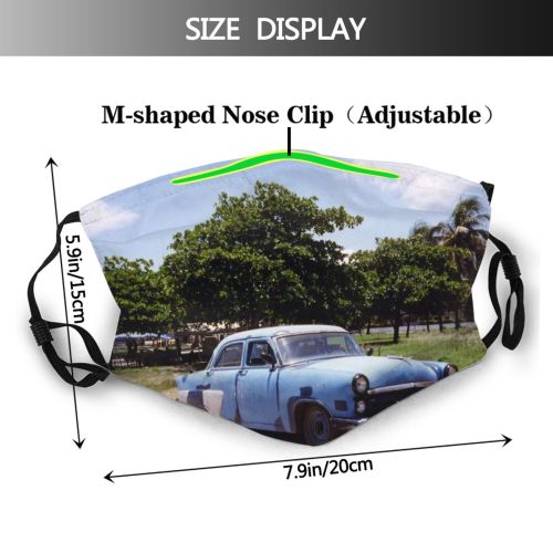 yanfind Old Vehicle Car Havana Size Embargo Coupé Classic Island Classic Vintage Cuba Dust Washable Reusable Filter and Reusable Mouth Warm Windproof Cotton Face
