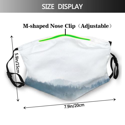 yanfind Ice Landscape Tree Scene Snow Sky Eastern Fog Scenics Townships Cloud Canada Dust Washable Reusable Filter and Reusable Mouth Warm Windproof Cotton Face