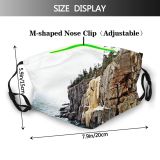 yanfind Ice Acadia Coastline Island Climbing Cliff Sky Mature Maine Mid USA Sea Dust Washable Reusable Filter and Reusable Mouth Warm Windproof Cotton Face