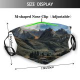 yanfind Idyllic Iphone Clouds Scenery High Mountains Rural Grass Highlands Valley Trees Outdoors Dust Washable Reusable Filter and Reusable Mouth Warm Windproof Cotton Face