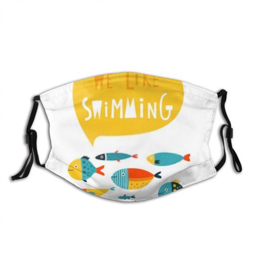 yanfind Childish Kid Celebration Art Decoration Competition Abstract Party Summer Design Invitation Ocean Dust Washable Reusable Filter and Reusable Mouth Warm Windproof Cotton Face