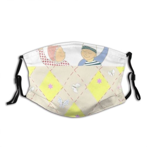 yanfind Butterfly Smile Childish Young Emotional Little Cute Announcement Affection Event Thanks Kid Dust Washable Reusable Filter and Reusable Mouth Warm Windproof Cotton Face