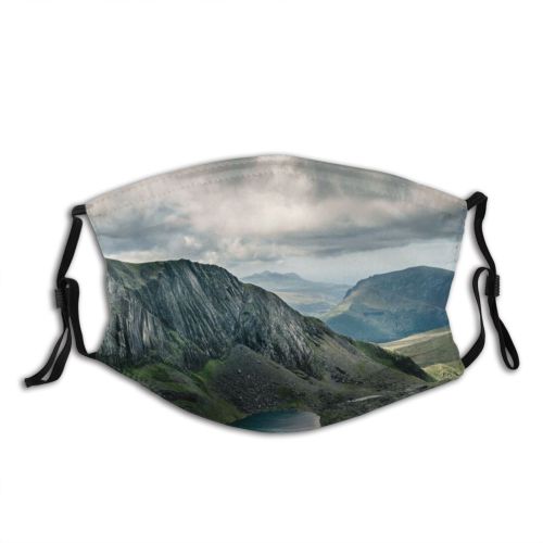 yanfind Lake Hike Mountain Clouds Mountains Peak Summit Valley Hills Outdoors Sky Rocks Dust Washable Reusable Filter and Reusable Mouth Warm Windproof Cotton Face