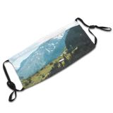 yanfind Ice Glacier Daylight Sight Frosty Snowy Icy Forest Clouds Daytime Frozen Scenery Dust Washable Reusable Filter and Reusable Mouth Warm Windproof Cotton Face