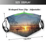 yanfind Cloud Sunset Landscape Norway Sky Reflection Horizon Tree Sunrise Natural Sun Dust Washable Reusable Filter and Reusable Mouth Warm Windproof Cotton Face