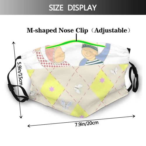 yanfind Butterfly Smile Childish Young Emotional Little Cute Announcement Affection Event Thanks Kid Dust Washable Reusable Filter and Reusable Mouth Warm Windproof Cotton Face
