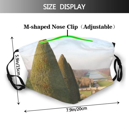 yanfind Royalty Winter Dauphin Heritage Marie Landscape Plant Sunlight Palace Monolith Rock Monument Dust Washable Reusable Filter and Reusable Mouth Warm Windproof Cotton Face