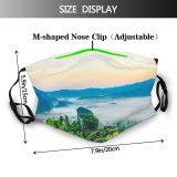 yanfind Idyllic Tropical Mountain Rock Forest Plants Tranquil Morning Beautiful Rural Misty Trees Dust Washable Reusable Filter and Reusable Mouth Warm Windproof Cotton Face