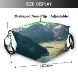 yanfind Lake Pine Clouds River Scenery Conifer Mountains Tree Rural Valley Alps Outdoors Dust Washable Reusable Filter and Reusable Mouth Warm Windproof Cotton Face