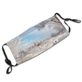 yanfind Dawn Ice Atmospheric Europe Sliding Frost Dramatic Mood Fjord Arctic Landscape Sunset Dust Washable Reusable Filter and Reusable Mouth Warm Windproof Cotton Face