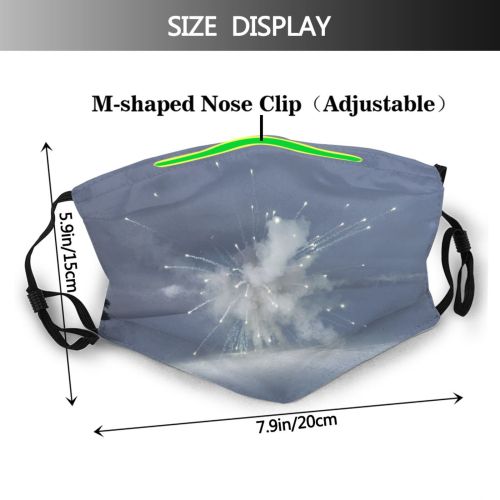 yanfind Glowing Power Fuel Landscape Denmark Oresund Dreaming Snow Noise Sky Copenhagen Exploding Dust Washable Reusable Filter and Reusable Mouth Warm Windproof Cotton Face