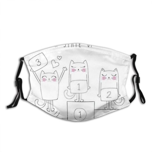 yanfind Competition Happiness Meditation Life Give Cat Game Cute Office Professional Slogan Victory Dust Washable Reusable Filter and Reusable Mouth Warm Windproof Cotton Face