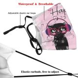 yanfind Happiness Fur Fashion Young Emotional Slogan Kitty Cute Meow Headphone Kid Cheerful Dust Washable Reusable Filter and Reusable Mouth Warm Windproof Cotton Face