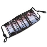 yanfind Landscape Sea Sunset Tree Plant Ice Plant Forest Natural Trunk Vasterbotten Woody Dust Washable Reusable Filter and Reusable Mouth Warm Windproof Cotton Face