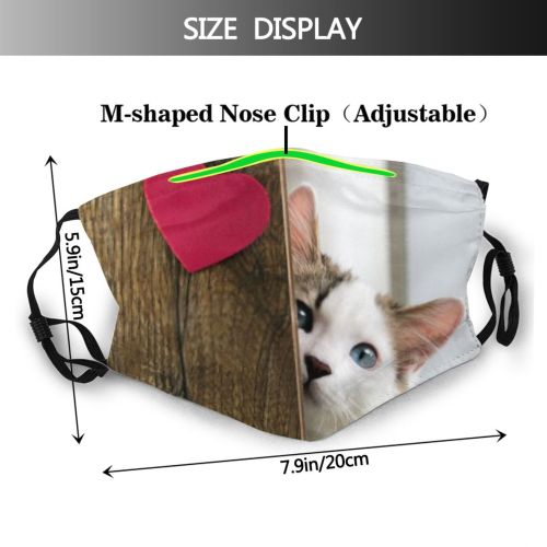 yanfind Emotional Cat Kitty Cute Figure Secret Curious Beautiful Eyed Pet Eyes Love Dust Washable Reusable Filter and Reusable Mouth Warm Windproof Cotton Face