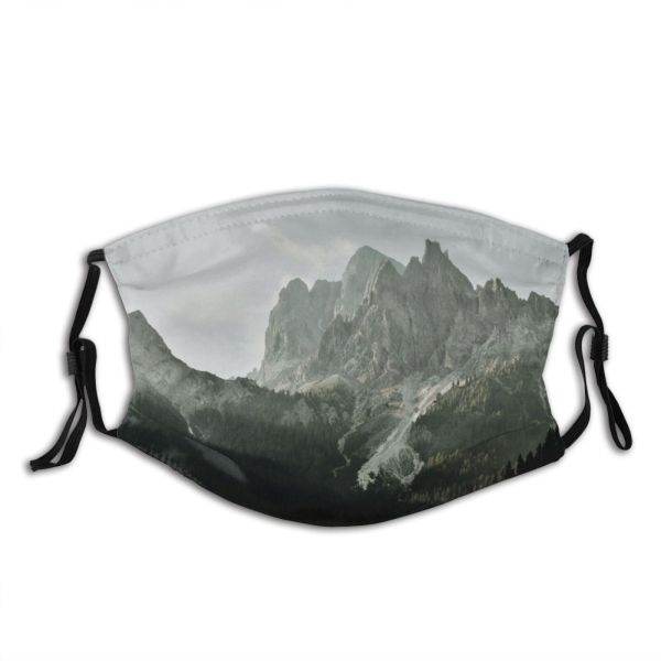 yanfind Ice Glacier Daylight Mountain Clouds Daytime Peaks High Mountains Winter Summit Alps Dust Washable Reusable Filter and Reusable Mouth Warm Windproof Cotton Face