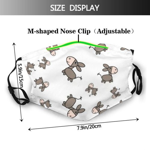 yanfind Isolated Packaging Farm Mane Village Cute Mascot Seamless Colorful Rapport Cheerful Positive Dust Washable Reusable Filter and Reusable Mouth Warm Windproof Cotton Face