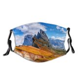 yanfind Italy Clouds Landscape Dolomites Scenic Outdoors Alp Sky Hill Trentino Mountains Mountain Dust Washable Reusable Filter and Reusable Mouth Warm Windproof Cotton Face