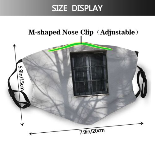 yanfind Dappled Public Atmospheric Sill Mood Generic Bare Built Tree Branch Abstract Focus Dust Washable Reusable Filter and Reusable Mouth Warm Windproof Cotton Face