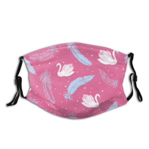 yanfind Abstract Elegant Fashion Lake Cute Swan Seamless Natural Wildlife Sewing Beauty Neck Dust Washable Reusable Filter and Reusable Mouth Warm Windproof Cotton Face