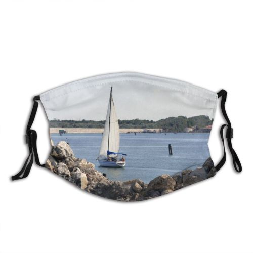 yanfind Yachting Venice Vehicle Port Fisherman Sail Harbour Lagoon Watercraft Sailboat Boats Sailing Dust Washable Reusable Filter and Reusable Mouth Warm Windproof Cotton Face