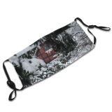 yanfind Winter Home Winter Area Rural Geological Forrest Branch Snow Hide Tree Frost Dust Washable Reusable Filter and Reusable Mouth Warm Windproof Cotton Face