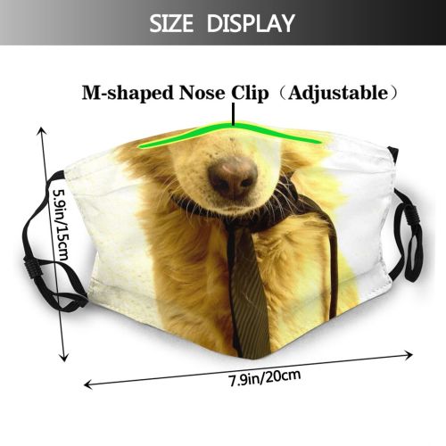 yanfind Neckties Dog Work Fashion Canidae Necktie Puppies Dog Carnivore Comp Golden Office Dust Washable Reusable Filter and Reusable Mouth Warm Windproof Cotton Face