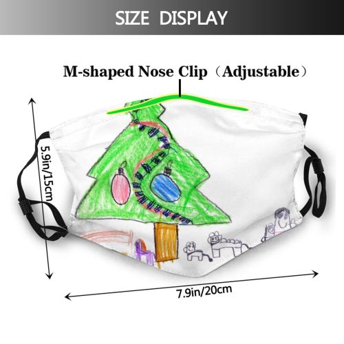 yanfind Winter Kids Xmas Jezus Christmas Maria Art Graphics Art Tree Joseph Childrens Dust Washable Reusable Filter and Reusable Mouth Warm Windproof Cotton Face