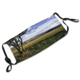 yanfind Field Sky Tree Tree Farm Northumberland Cloud Fields Grassland Spring Sky Grass Dust Washable Reusable Filter and Reusable Mouth Warm Windproof Cotton Face
